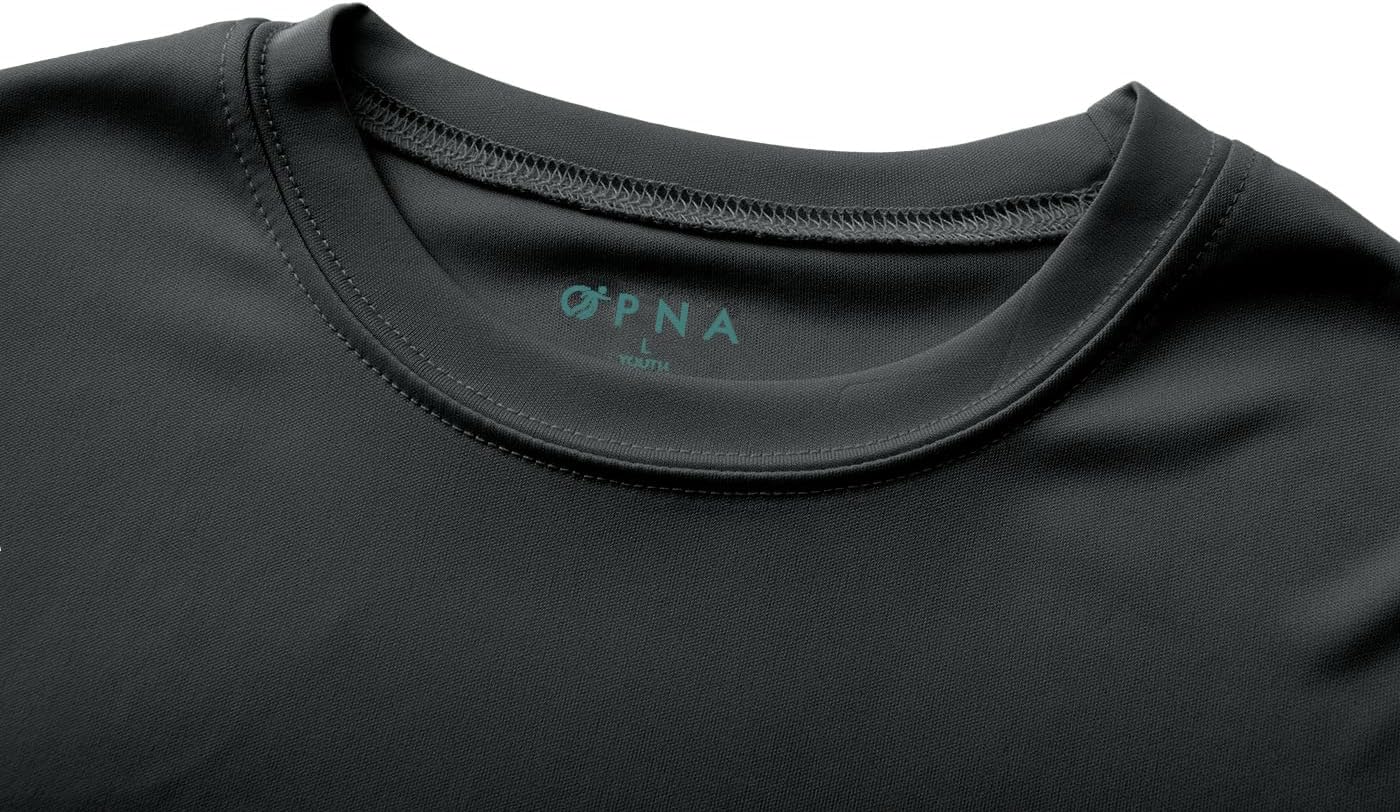  Boys and Girls Long Sleeve Shirts Athletic Youth Compression Shirt for Kids with Moisture Wicking Rash Guard Swim Shirts thumbnail