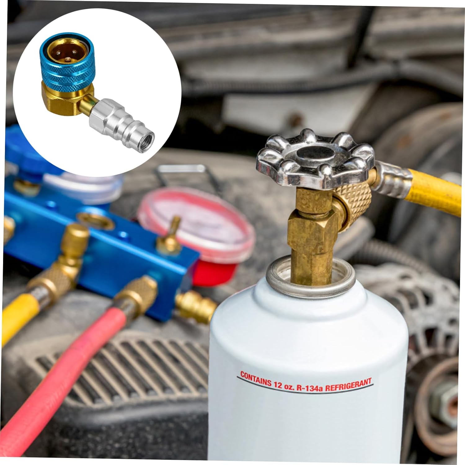 to Low Side Quick Connector Adapter Fitting for Automotive Air Conditioning Disconnect High Flow Durable Construction
