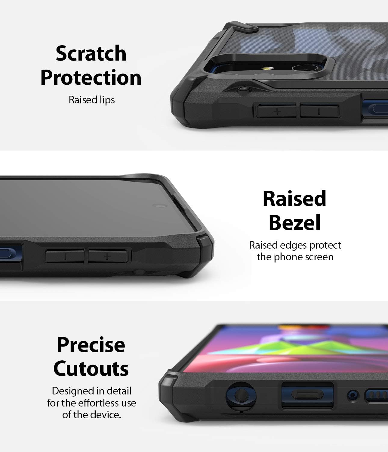 Ringke Fusion-X Compatible with Galaxy M51 Case (2020) - Camo Black