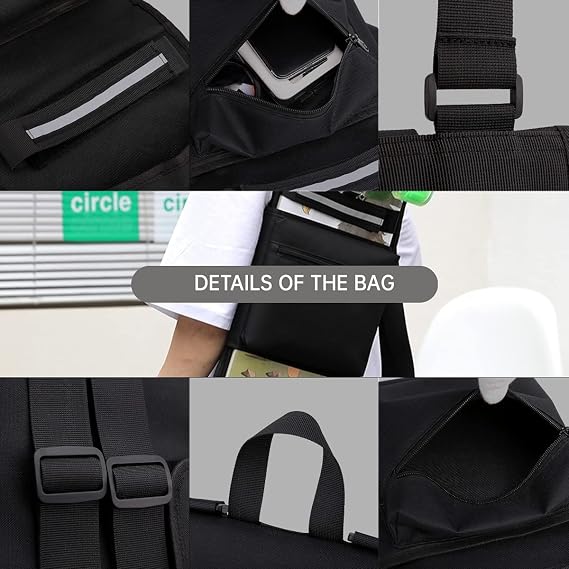 Foldable Skateboard Backpack Bag Carrier with Adjustable Shoulder Straps for Double Kick Longboard Electric Skateboard, Unisex