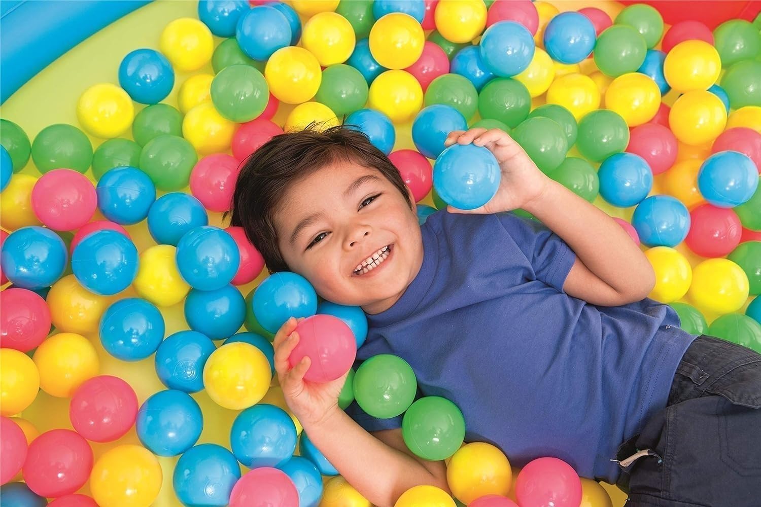 Sacca con Palline Colorate Cesta con 40 Palline Colorate ∅ 7 cm per Bambini in Rete Richiudibile Piscina Cameretta Gioco 40 Palline Palline di Plastica Colorate Gioco per Bambini (B)