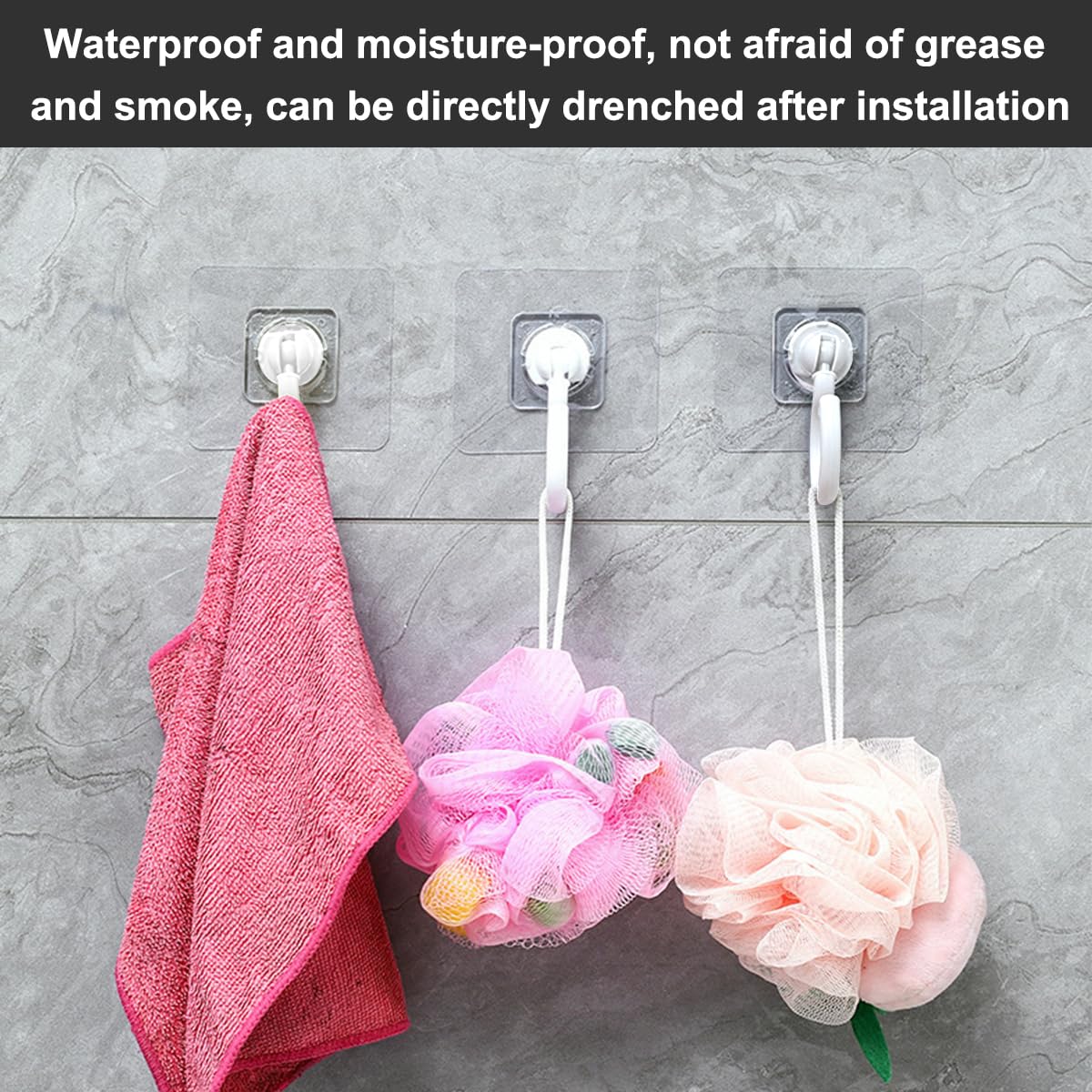 Lot De 8 Crochets Adhésifs Rotatifs 360° Pour Plafond/Mur - Sans Percer, Blanc - Pour Cuisine, Salle De Bain - 2