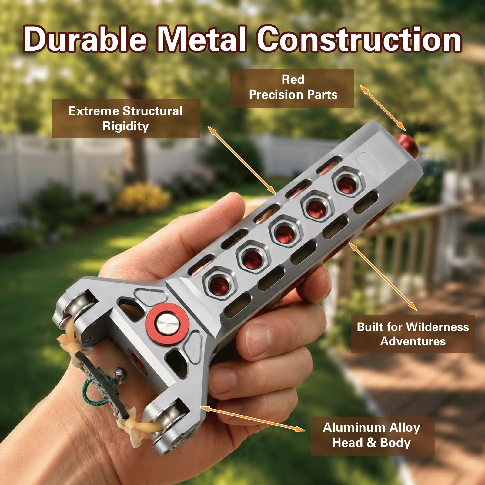 Tirachinas mecánicas profesionales para adultos, catapulta de aleación de aluminio CNC con sistema de recarga rápida, tirachinas semiautomáticas para práctica de objetivos y recreación al aire libre 2