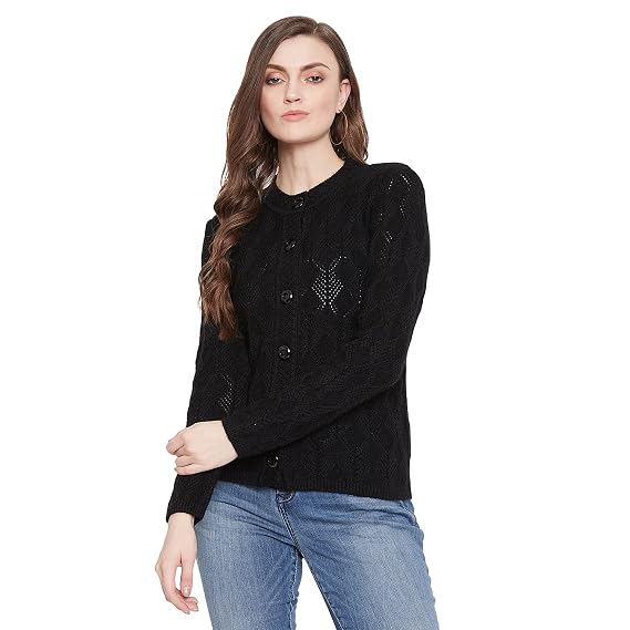 Madame Women Black Cardigans : Amazon 