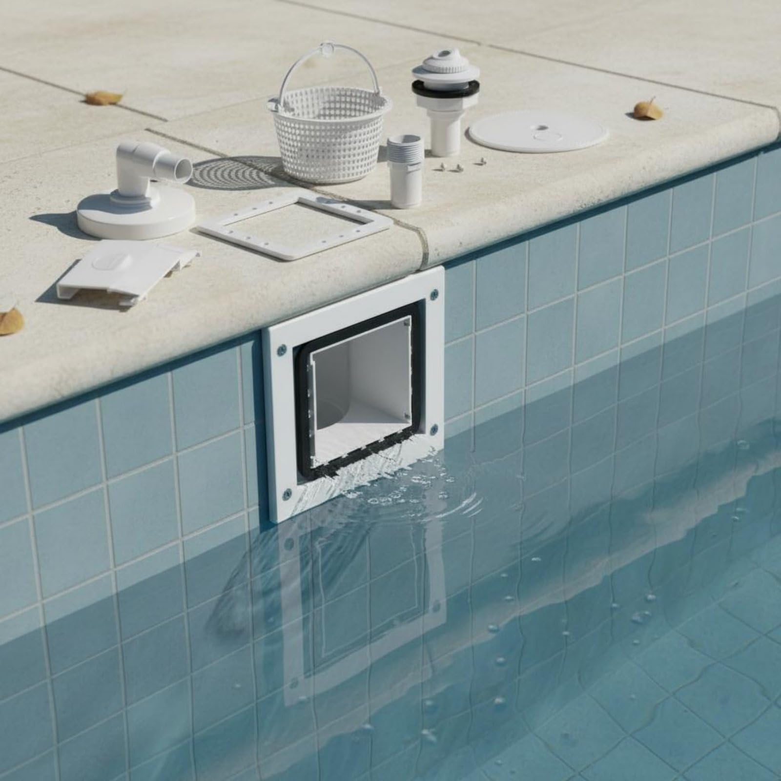 predolo Skimmer de Pared para Piscina Limpieza Eficiente Kit de Skimmer para Piscina Construcción
