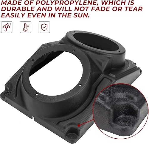 Miniatura 5 de KEMIMOTO UTV 6.5 pulgadas caja de altavoces, sistema de altavoces universal de 6.5 pulgadas, carcasa de techo duro, accesorios compatibles con