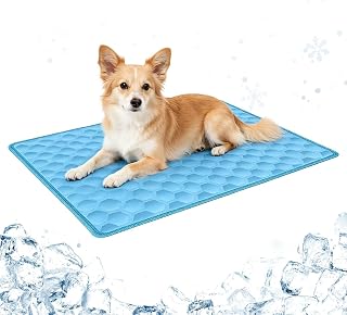 Dog Cooling Pad | Non-Slip Washable Cushion | Indoor Dog Cooling Bed Pad | Pet Cats Bed Cooling Mat for Small Medium Large Breeds Animals Resting Camping Travel Shelters Backyards Kennels