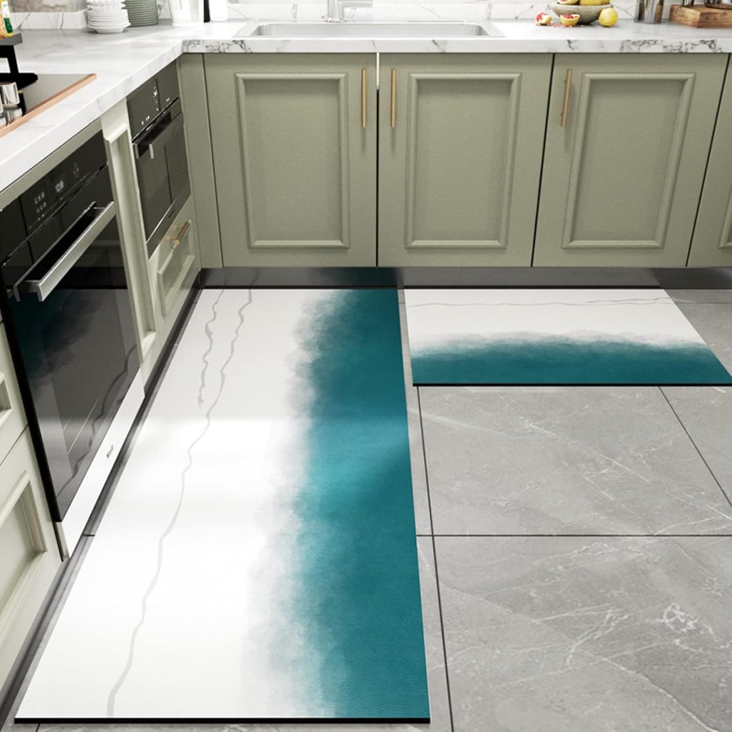 キッチンマット 台所マット 疲れにくい 玄関マット 長方形 カラー 足ふきマット 床保護マット 滑り止め 50*70CM 低反発 拭