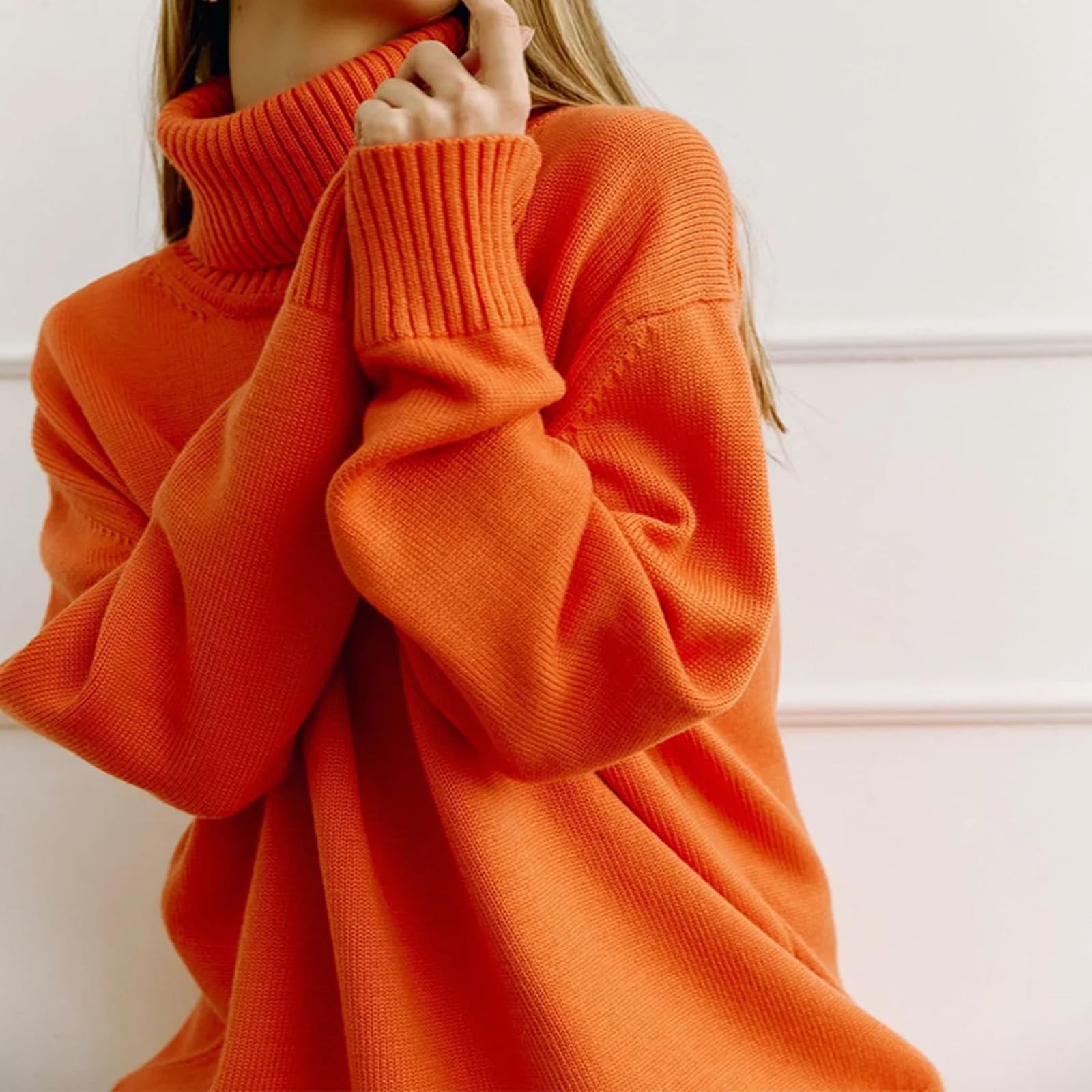 TEidea Maglione Donna Versatile Autunno E Inverno Maglioni da Donna in Terapiano Maglione da Donna, Panoratura Casual Calda