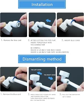 3/4 internal thread elbow 1/4 outer diameter push in quick connect, reverse osmosis water filter hose double joint, pre purifier, water purifier, water pipe kit, FNPT internal thread plastic adapter