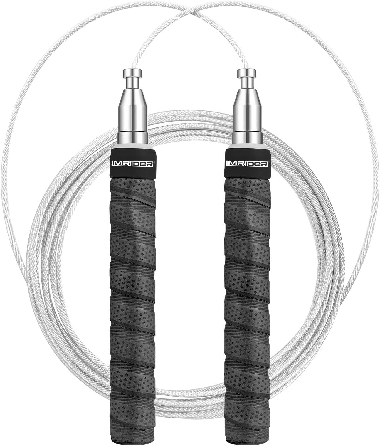 Speed Jump Rope, Ball Bearing Cable Ropes, Self-Locking Adjustable Design, Anti-Slip Handles Great for Home Outdoor Exercise