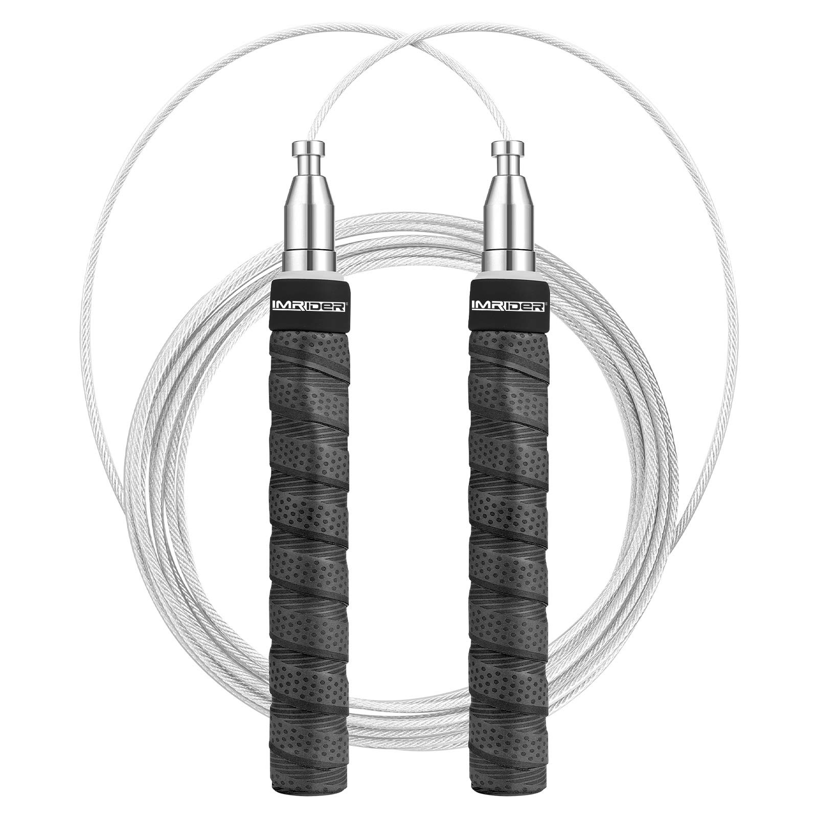 Speed Jump Rope, Ball Bearing Cable Ropes, Self-Locking Adjustable Design, Anti-Slip Handles Great for Home Outdoor Exercise