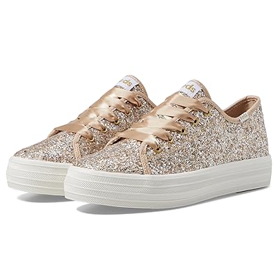 Keds Kids Triple UP Glitter Celebrations (Little Kid/Big Kid) Girls Shoes Champagne Glitter