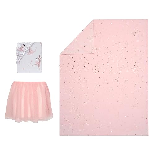 Miniatura 9 de Lambs & Ivy Ballerina Baby - Juego de cama para cuna de bebé, 3 piezas, color rosa