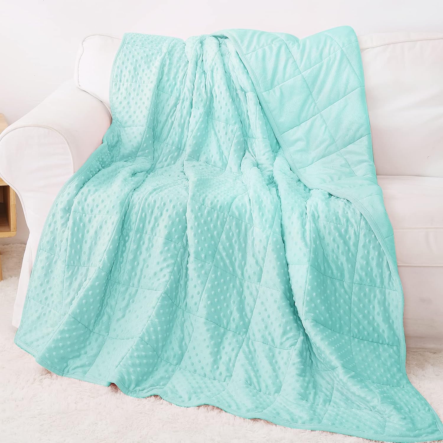 Alomidds Weighted Blanket ( 48"x72",20lbs Twin Size Teal