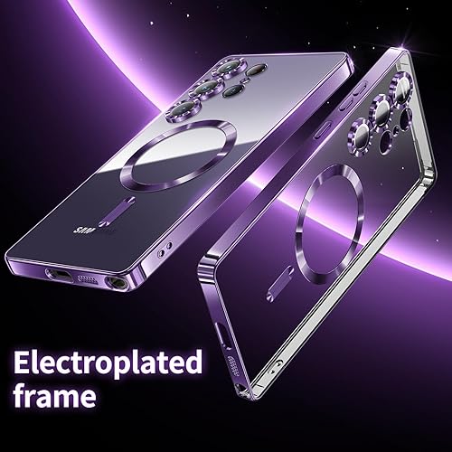 Miniatura 5 de Funda para Samsung Galaxy S24 Ultra (solo para Samsung Galaxy S24 Ultra). Funda magnética para S24 Ultra, brillante, delgada, suave capa para Galaxy