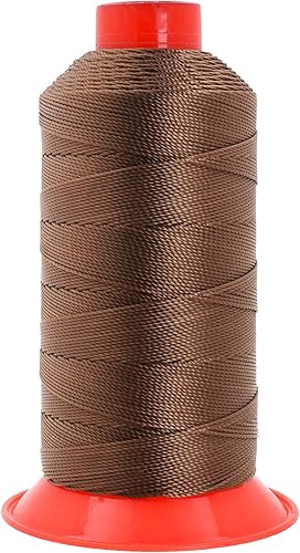 Miniatura 108 de Mandala Crafts Hilos de coser resistentes de nailon consolidado, hilo para tejer jeans de cuero, hilos de tapicería marina al aire libre, Beige