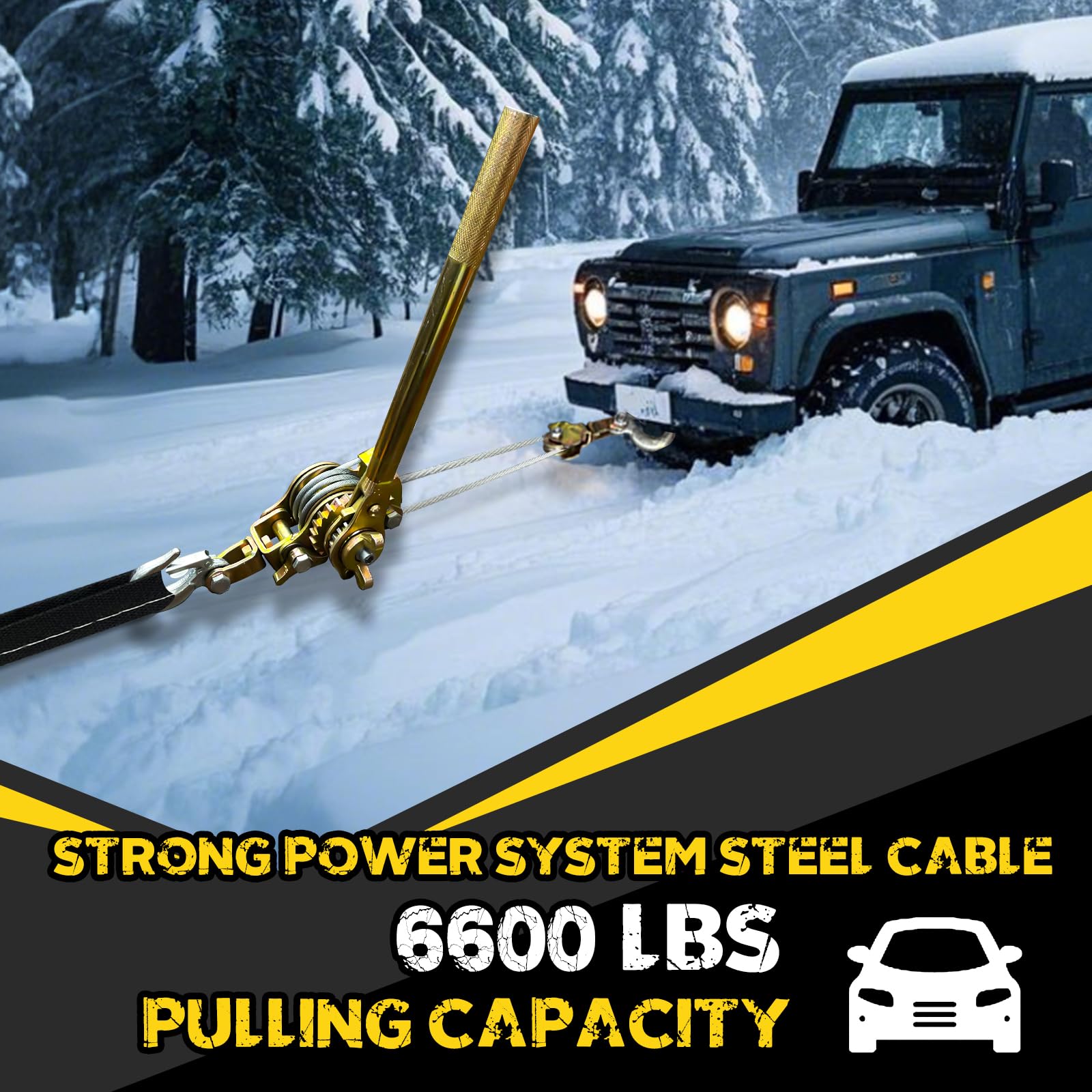 SENKEYFE Come Along Winch - 10FT Heavy Duty Puller -3 SENKEYFE Come Along Winch - 10FT Heavy Duty Puller -3