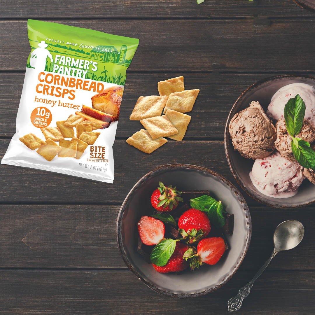 Farmer's Pantry Cornbread Crisps, Honey Butter, Kosher, 2 Ounce (Pack of 24)