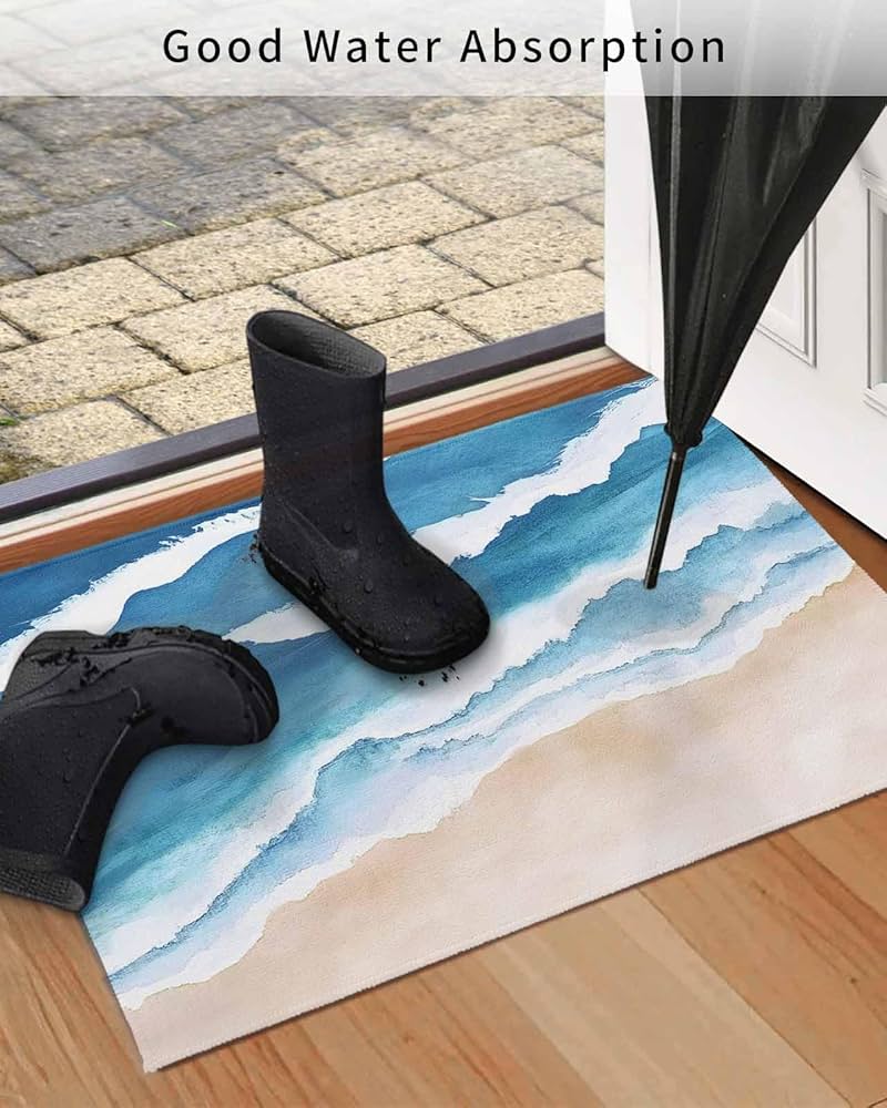 Amazon.com: Blue Beach Coastal Door Mat Indoor Welcome Mats