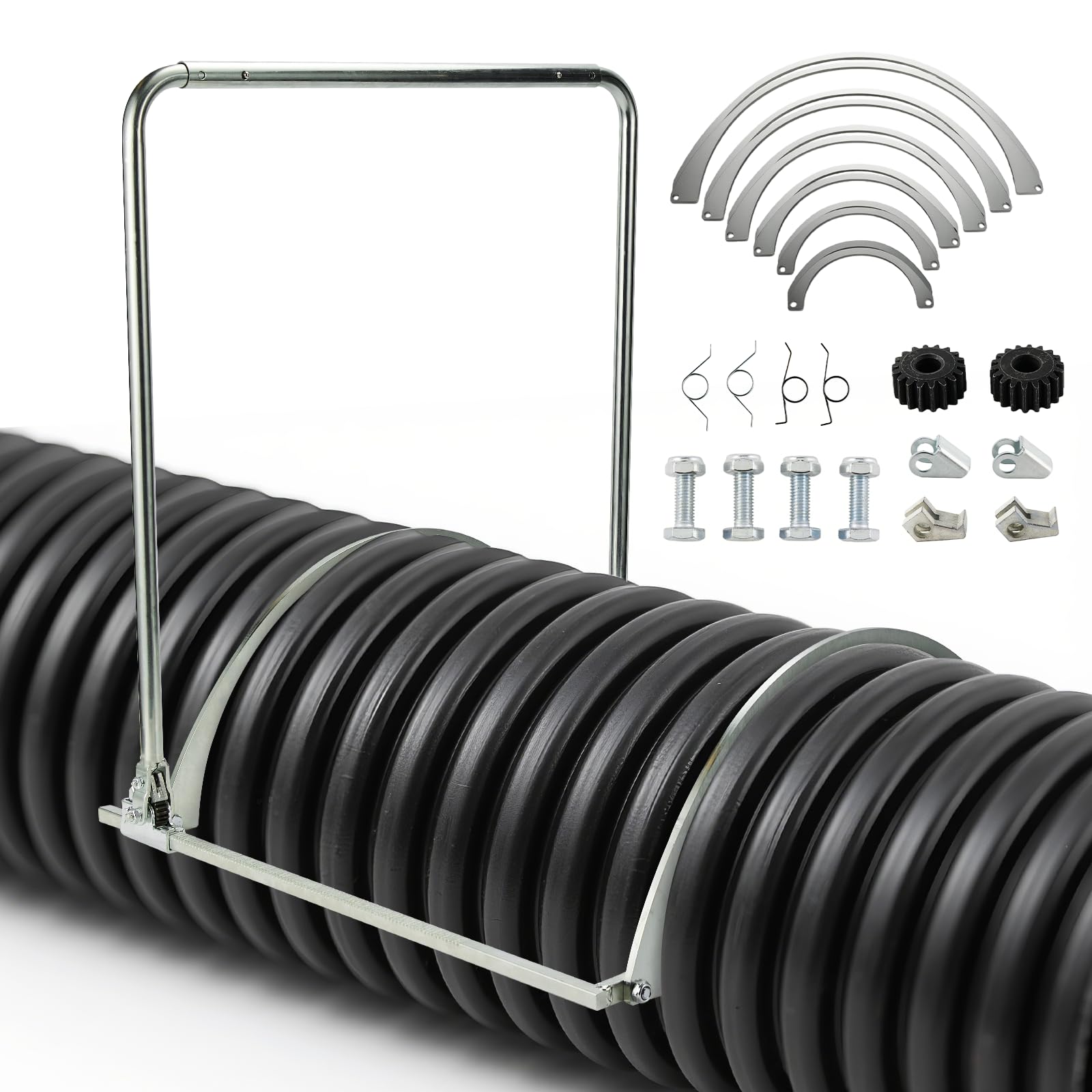 HDPE Corrugated Pipe Tensioner Tool for 8-24 Inch Pipe, Heavy Duty Pipe Pulling &amp; Alignment Connecting Kit, Quick Docking Tool for Drainage Sewer Electrical Conduit Installation