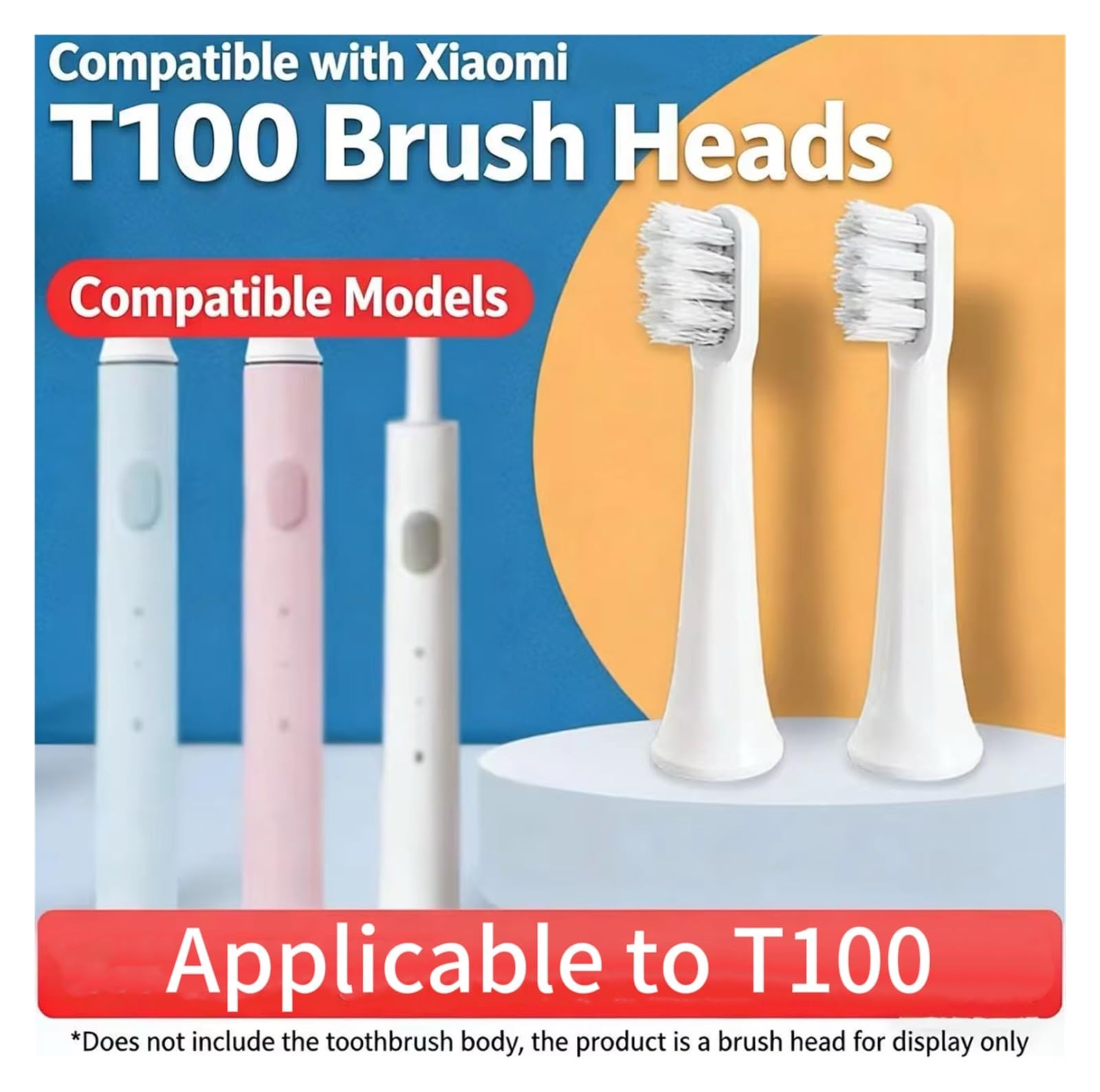 2-30 testine di ricambio for spazzole for adulti con setole morbide for spazzolino elettrico T100(T100-30pcs)
