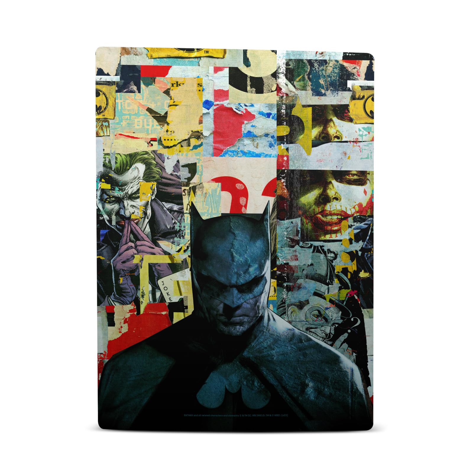 Head Case Designs sous Licence Officielle Batman DC Comics Collage Déchiré Logos Et Bandes Dessinées Vinyle Plaque Frontale Autocollant De Jeu Peau Compatible avec Sony PS5 Digital & DualSense