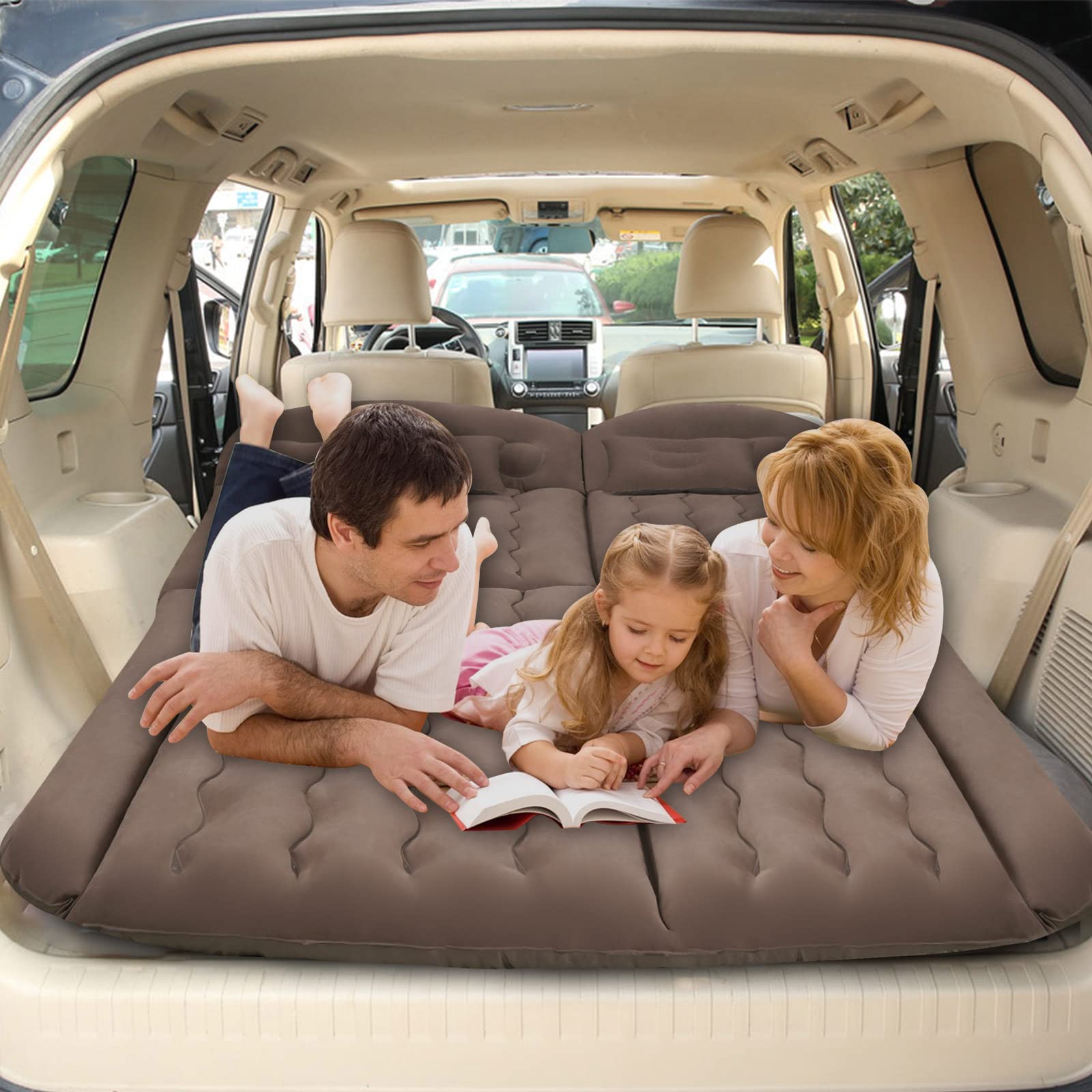 Sinbide Matelas Gonflable Pour Voiture Avec Oreiller Intégré Et Pompe Électrique – Confortable, Durable Et Parfait Pour Le Camping