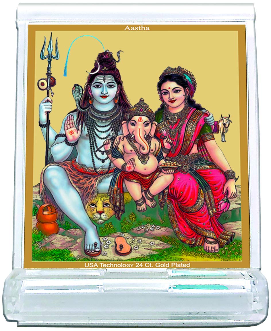 Buy AASHTA Classic Die Molded Acrylic with 24K Gold Plated Foil Shiva