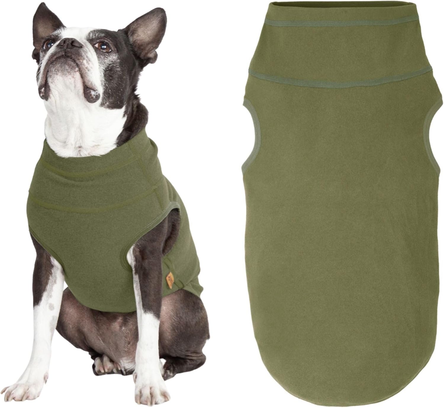Gooby Microfiber Stretch Fleece Vest Dog Sweater - Blue, Medium - Warm Pullover Microfiber Fleece Dog Jacket for Small to Large Dogs