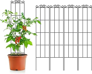 ARIFARO 57.5'' Metal Garden Trellis for Climbing Plants,(Pack of 4) Indo...
