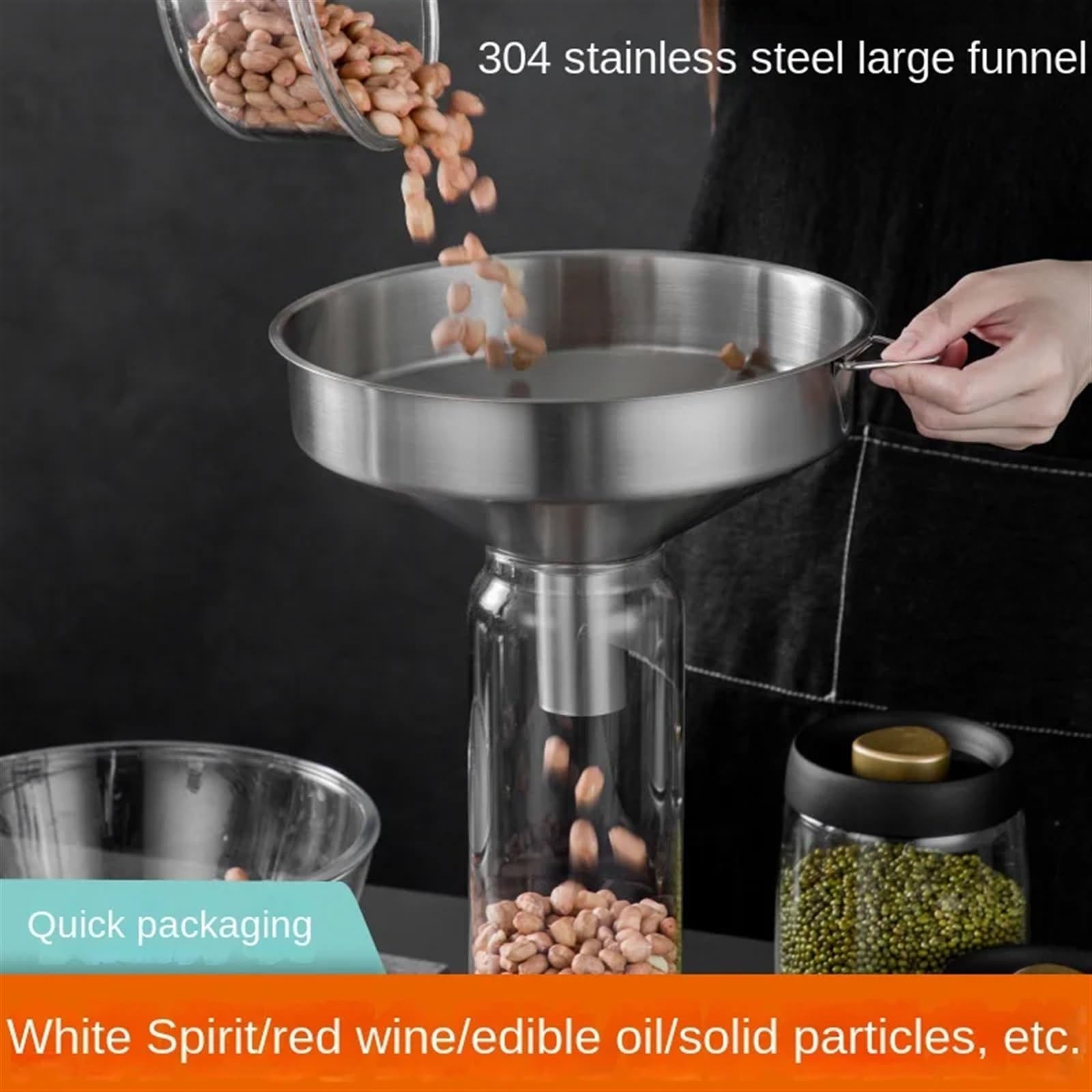 Entonnoir Maille Acier Inoxydable 304 – Grand Diamètre Industriel, Extra Large Pour Cuisine Et Usage Pro