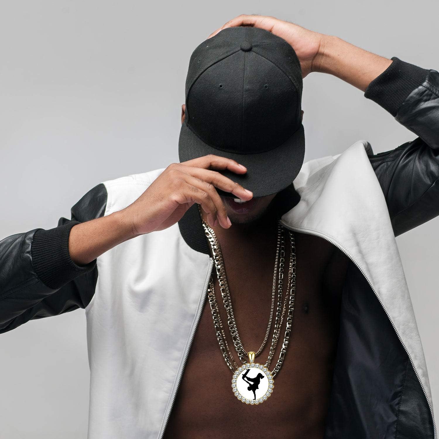 Hicarer 32 Pieces Rhinestone Bezel Pendant Trays Blanks Cabochon Pendant Setting DIY Trays for Crafts Jewelry Making Projects (Gold)