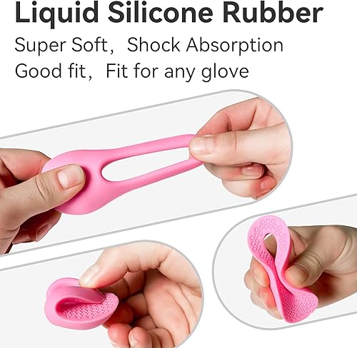 Miniatura 10 de Paquete de 2 protectores de pulgar de béisbol para bateadores profesionales, ayuda de entrenamiento de bateador, protector de pulgar de béisbol y