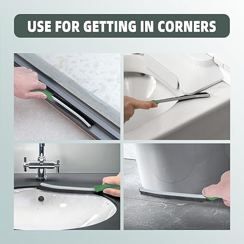 Vista 12 de Cepillo de limpieza de hendiduras de cerdas duras, herramientas de limpieza del hogar, suministros multiusos para cocina, baño, inodoro, ventana
