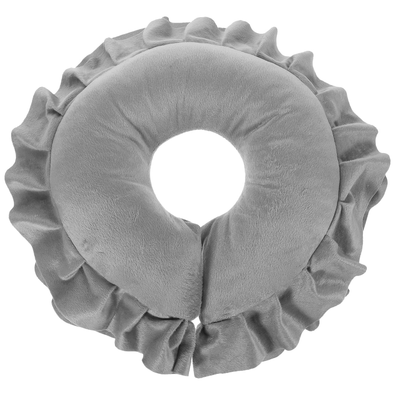 Healvian U Shaped Neck Support Cushion Spa Salon Massage Table Cradle Face Pillow Neck Head Cushion Travel Flight Neck Pad Grey-image-1