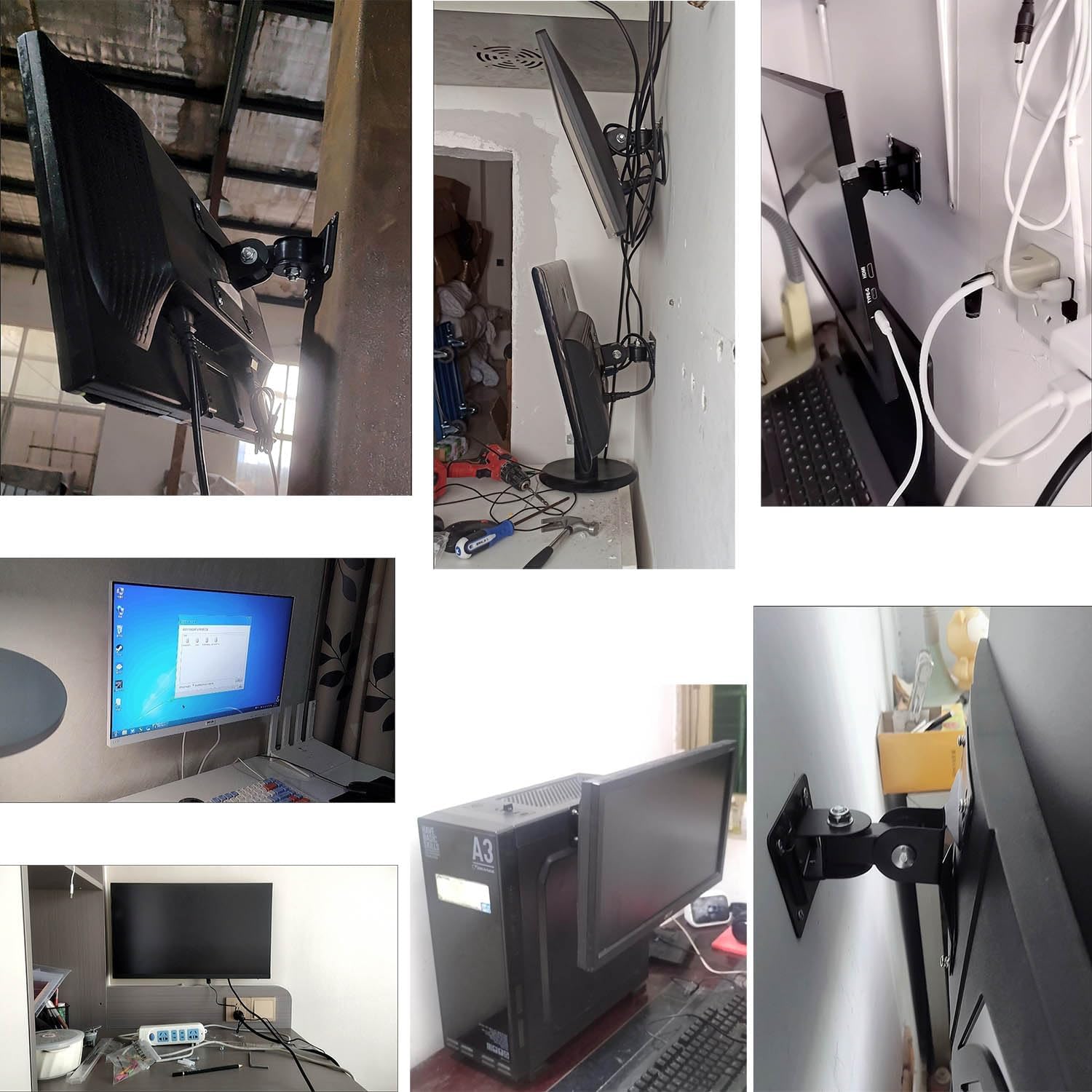 VESA Monitor Wall Mount PC Computer TV Display Screen 75 100 27 32 Adjustable