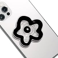 Vista 8 de OnTheGrip Lindo Diseño Transparente en Forma de Flor de Margarita Soporte de Teléfono Móvil Plegable Multifuncional para Smartphone, Tablet