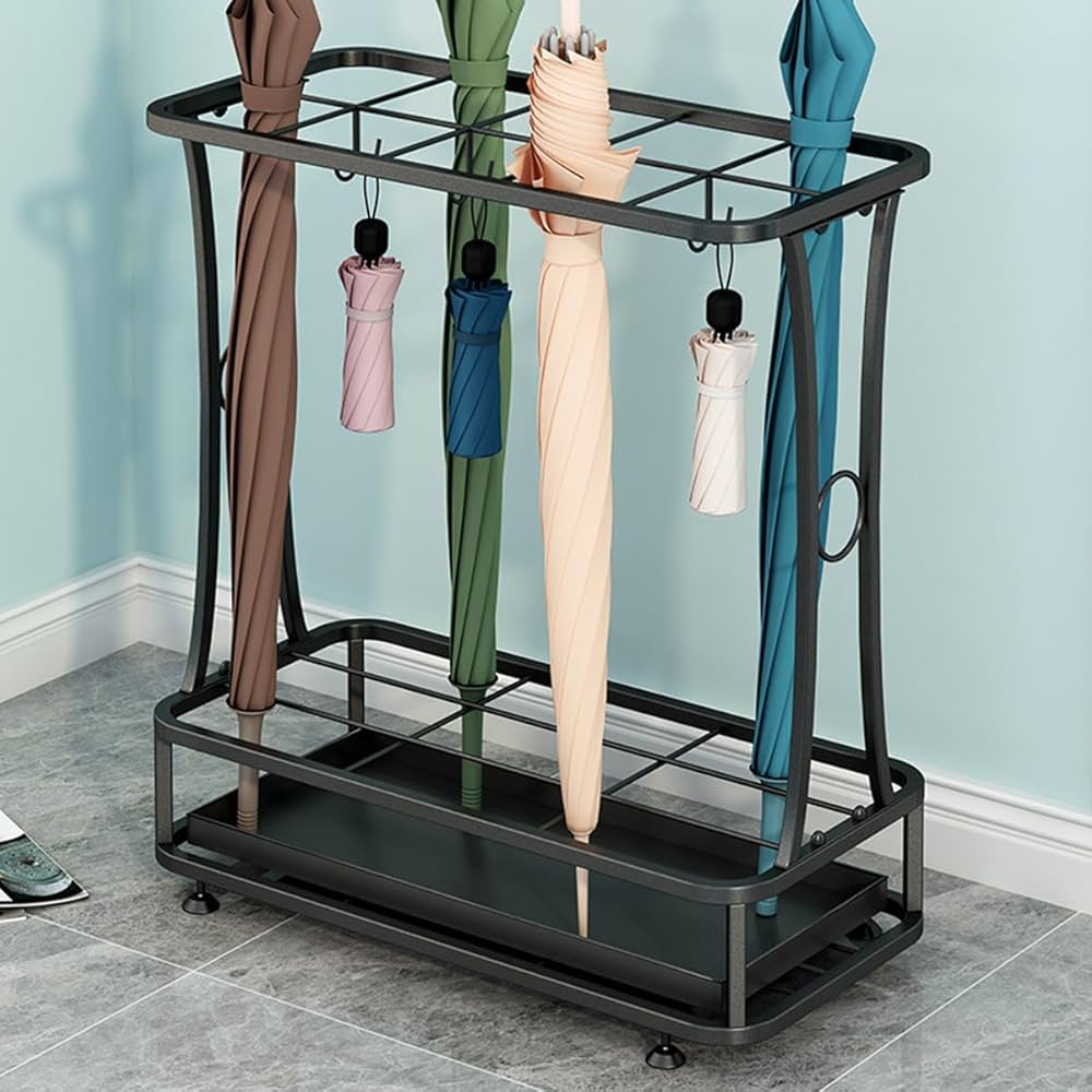 傘立て 傘収納ラック 玄関収納 大容量 水受け皿付き フック付き 家庭用 業務用 Amazon.co.jp: 傘立て 傘収納ラック 玄関収納 大容量 水受け皿