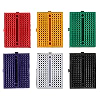 Vista 3 de Mini Breadboard 170 Puntos (6 Colores, 6 Piezas)+Pequeño Breadboard 400 Puntos Solderless (2PCS) + Breadboard 830 Puntos (1 PCS) para Arduino