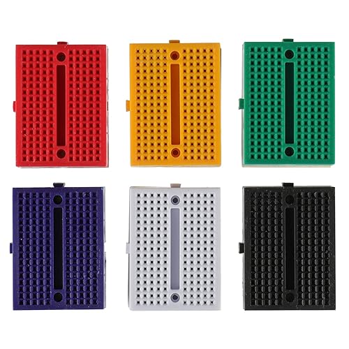 Miniatura 3 de Mini Breadboard 170 Puntos (6 Colores, 6 Piezas)+Pequeño Breadboard 400 Puntos Solderless (2PCS) + Breadboard 830 Puntos (1 PCS) para Arduino y