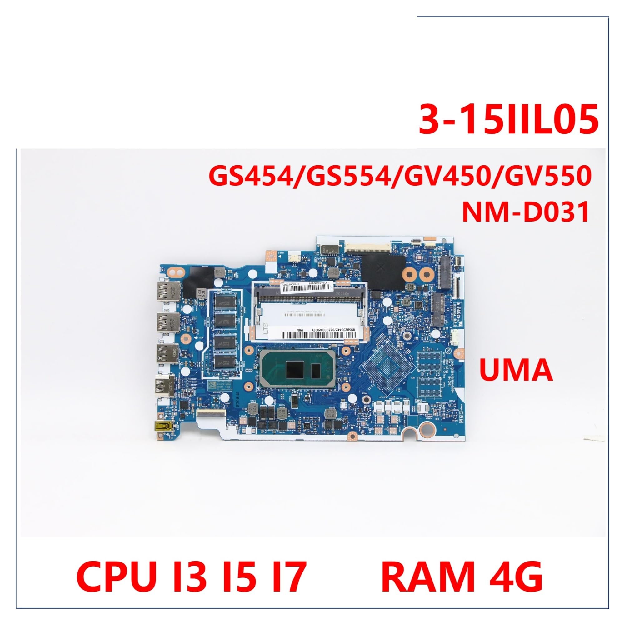 Scheda Principale,Compatibile Con Lenovo Ideapad 3-15IIL05 NM-D031
