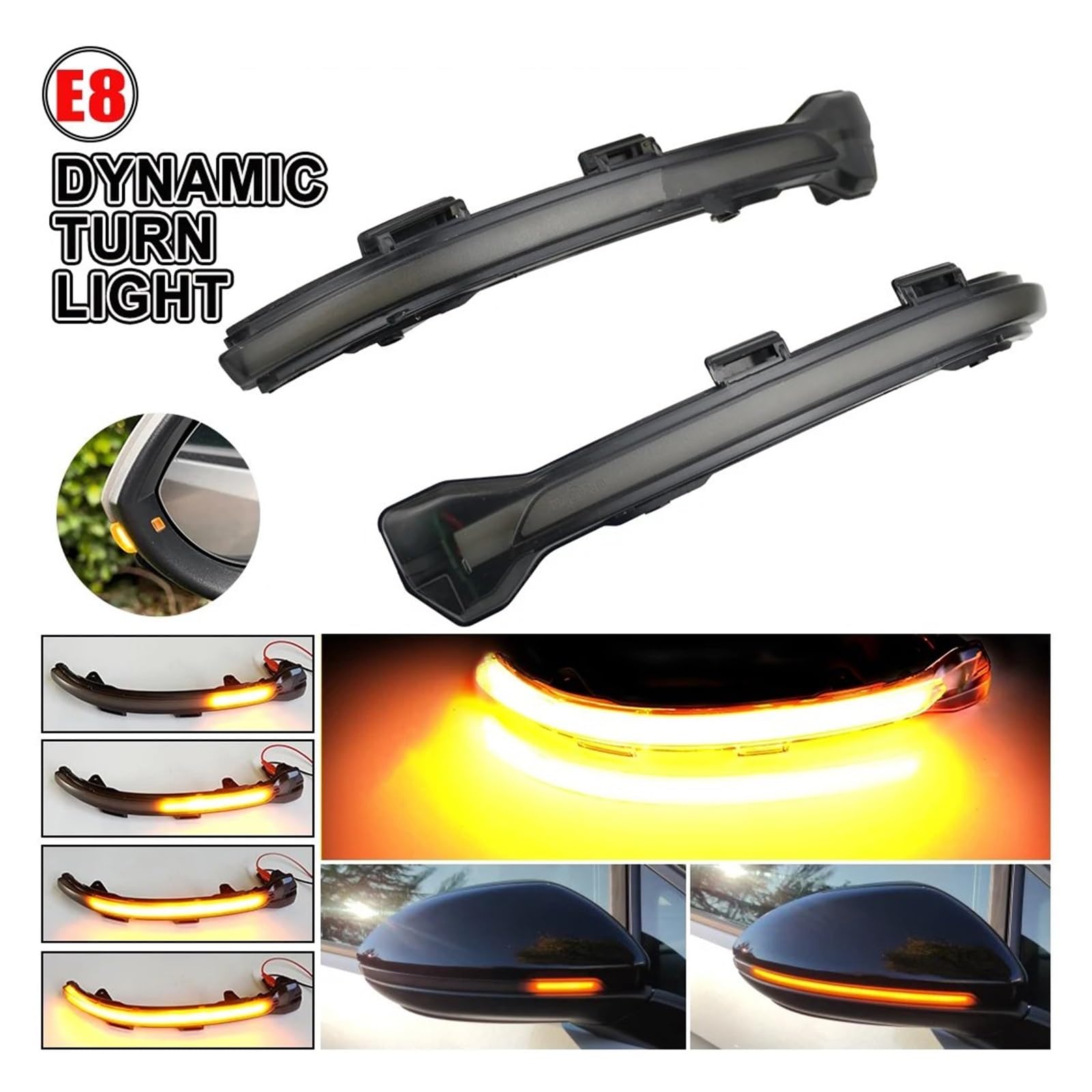 Indicatore Direzione Per VW Per Golf 7 VII MK7 7.5 Per Touran Per Sportsvan Indicatore Direzione Dinamico A LED Specchietto Laterale Con Luce Lampeggiante Acqua Corrente Fanale Fanalino Freccia