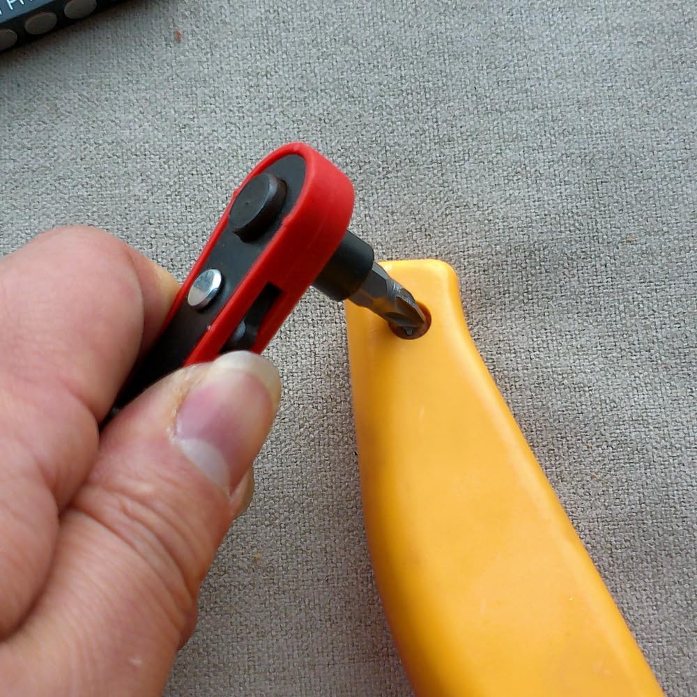 Multi-Purpose DIY Tool Set: Portable Mini Ratchet Screwdriver with High-Torque and Drill Bits (style D)