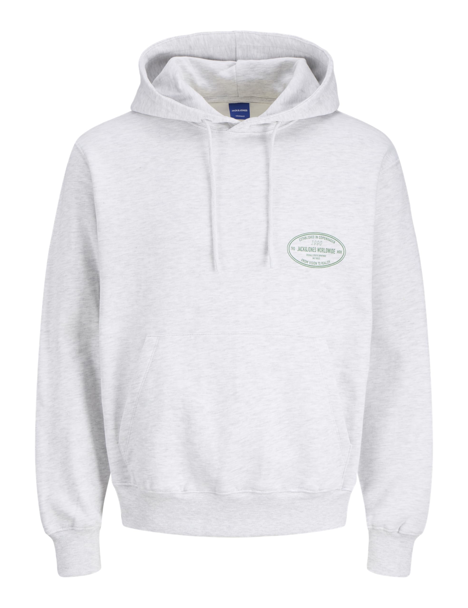 JACK & JONES Joryork Graphic Sweat Hood, bright white, L