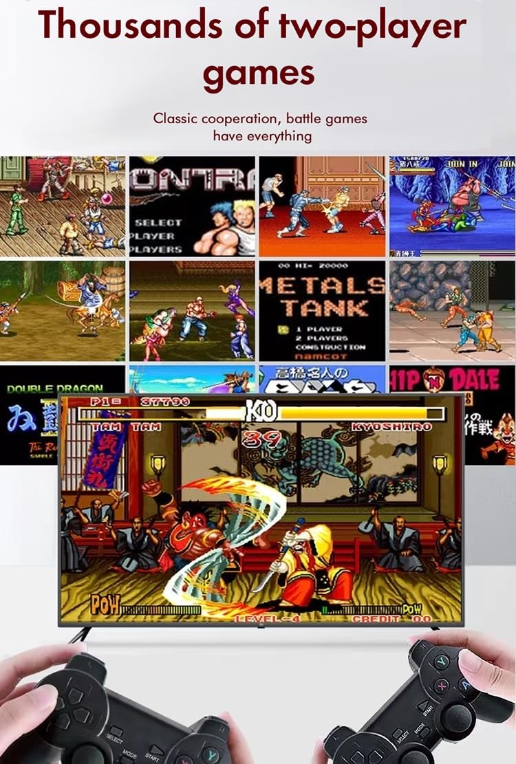 NeekTail Retro game & TV super console,with 40,000+ games, compatible with 40+ emulators, Game Emuelec 4.5/TV Android 9.0 dual system, supports 1080P,BT5.0 (G10_256GB)