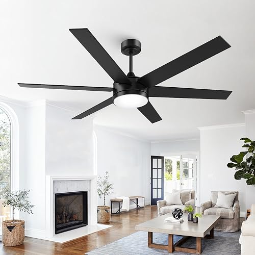 60 Inch Large Ceiling Fans with Lights and Remote, Smart Remote/APP