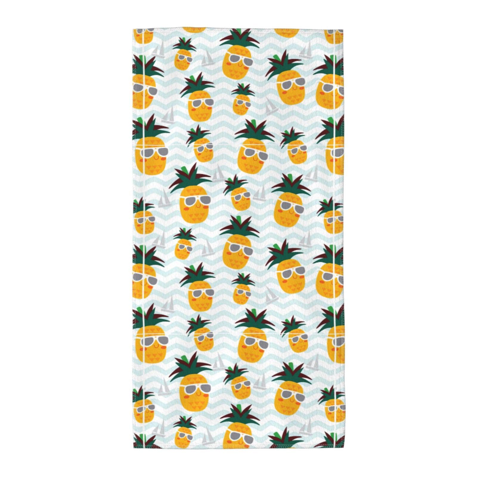 DIEzig Cute Pineapple Fashion Printed Long Bath Towel For Pool Side Seaside Holiday