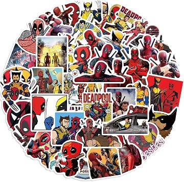 Dead_Pool Stickers 50 Pcs for Laptop, Bumper, Water Bottles, Computer, Phone, Hard hat, Perfect for Teens Girl Boy Adult