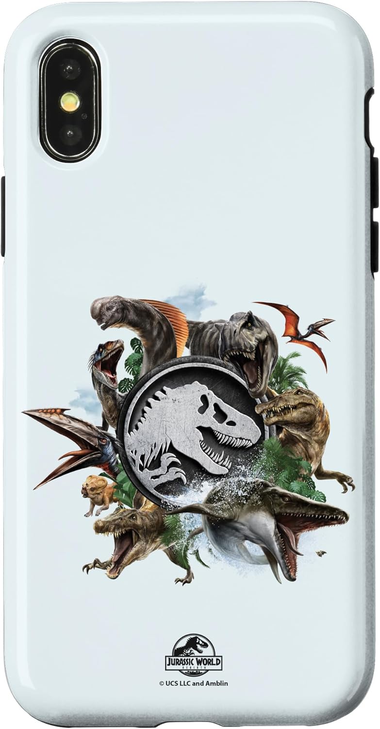 Jurassic World Rebirth Circle Logo Dinosaurs Case for iPhone 17